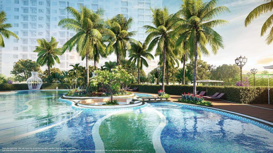 BỂ BƠI RESORT NỘI KHU PHONG CÁCH PHÁP RỘNG 1000m2